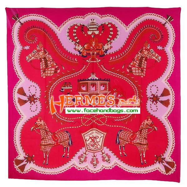 Hermes Wool Square Scarf Red HEWOSS 140 x 140